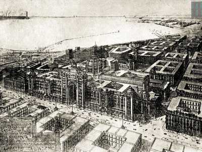 Sempre al 1926 risale una proposta a dir poco �estrema� fatta dall�architetto Aldo Forcignan� e dall�ingegnere Gaetano Palmiotto, la quale prevedeva la completa demolizione della citt� vecchia. Il resto del borgo sarebbe stato sostituito da edifici residenziali disposti a scacchiera come nel murattiano e da un�immensa galleria in ferro e vetro affacciata su corso Vittorio Emanuele